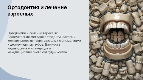 Особенности ортодонтического лечения взрослых пациентов