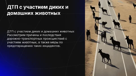 Дорожно-транспортное происшествия с участием животных с