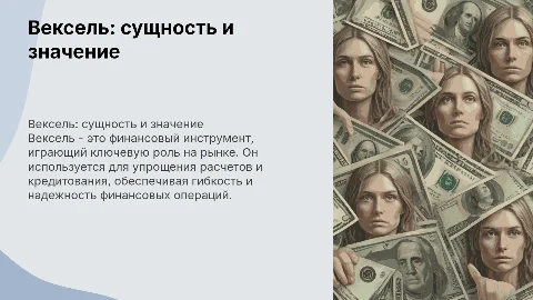 Вексель: его сущность, значение и основные функции