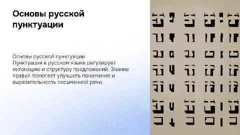 Основные принципы русской пунктуации