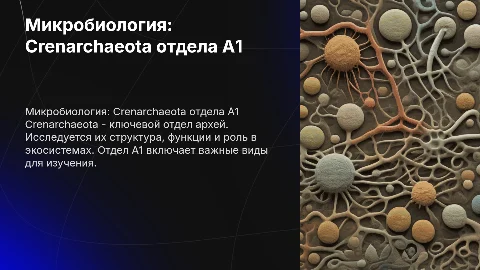микробиологии на тему отдела A1 Crenarchaeota