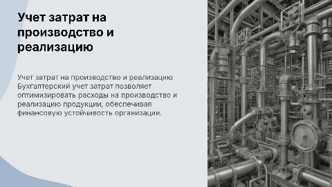 Бухгалтерский учет затрат на производство и реализацию
