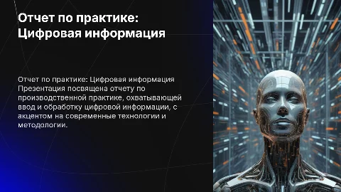 Отчет по производственной практике: Ввод и обработка информации