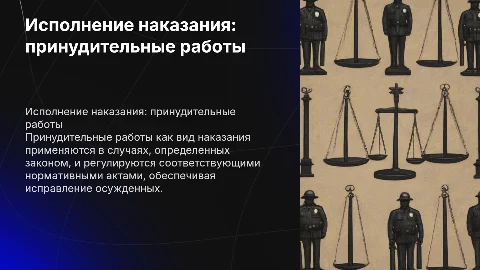Порядок исполнения наказания в виде принудительных работ