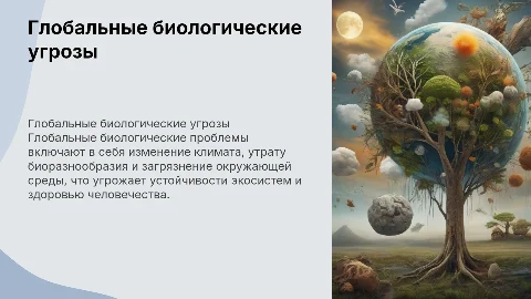 Глобальные проблемы человечества биология