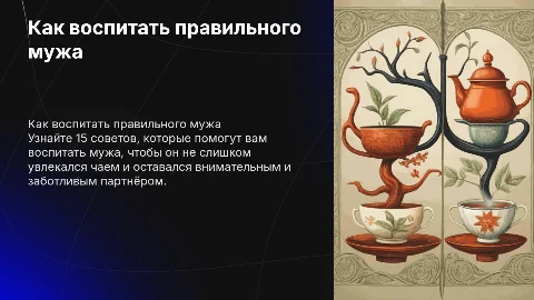 15 советов как воспитать правильного мужа без чая