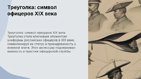 Треуголка как символ офицеров XIX века