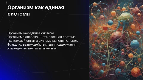 Интерактивная презентация "Организм - единое целое"