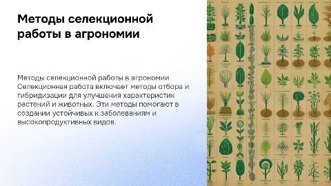 Методы селекционной работы