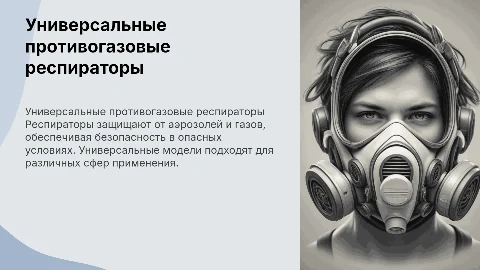 респираторы противоаэрозольные противогазовые универсальные