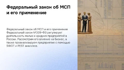 Федеральный закон №209-ФЗ и SWOT, PEST анализы для бизнеса