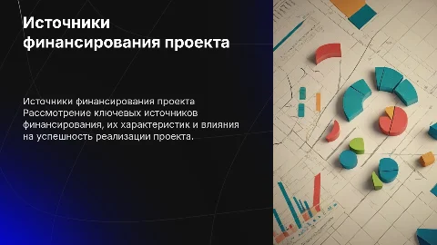 Основные источники финансирования проекта и их характеристика