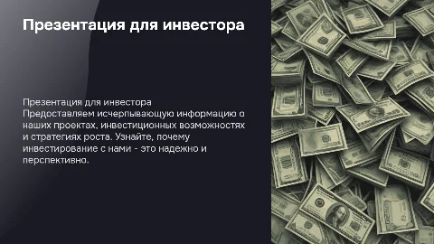 презентация для инвестора