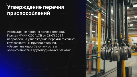 Приказ №444-2024_ОБ: Перечень съемных грузозахватных приспособлений