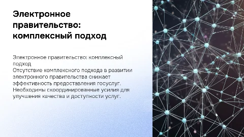 Комплексный подход в развитии электронного правительства