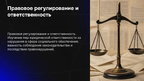 Правовое регулирование юридической ответственности в соцобеспечении