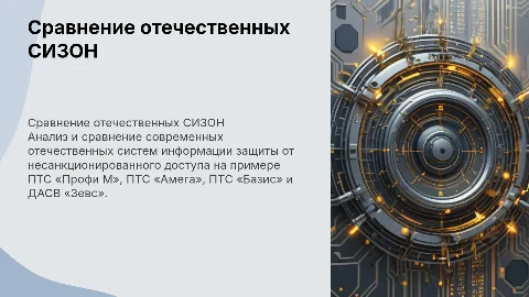 Сравнение отечественных СИЗОН: ПТС «Профи М», «Амега», «Базис», «Зевс»