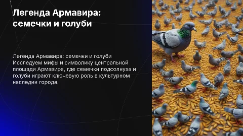 Легенда о семечках подсолнуха и голубях Армавира