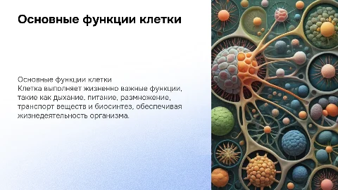 Функции клетки: дыхание, питание, размножение и другие