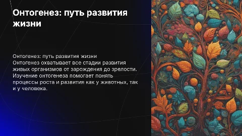 Онтогенез животных и человека