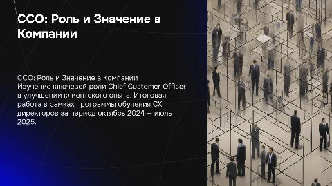 ССО: Роль Chief Customer Officer в улучшении клиентского опыта