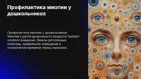 Профилактика миопии у детей дошкольного возраста