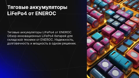 Тяговые аккумуляторные батареи LiFePo4 от ENEROC для складов
