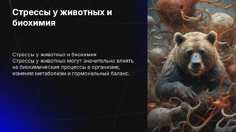 Влияние стрессов у животных на биохимические процессы