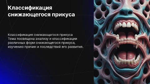 Классификация снижающегося прикуса