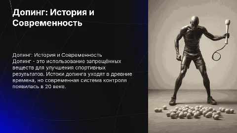 Презентация на тему "Допинг": История и Современность