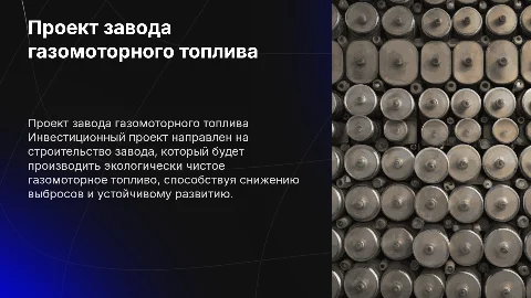 Инвестиционный проект строительства завода газомоторного топлива