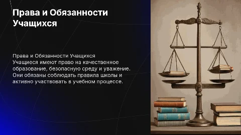 Презентация о правах и обязанностях учащихся в школе