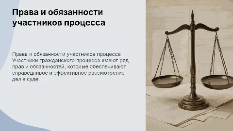права и обязанности участников гражданского процесса