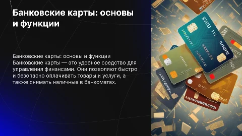 Презентация по финансовой грамотности: банковские карты
