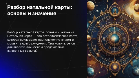 Разбор натальной карты