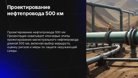 Проектирование магистрального нефтепровода длиной 500 км