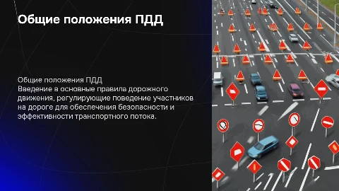 Общие положения ПДД