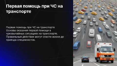первая помощь при чс на транспорте
