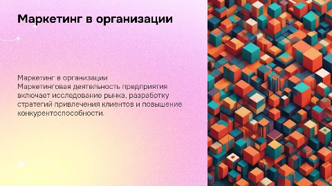 маркетинговая деятельность организации (предприятия)