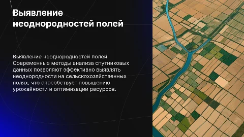 Методы выявления неоднородностей сельскохозяйственных полей
