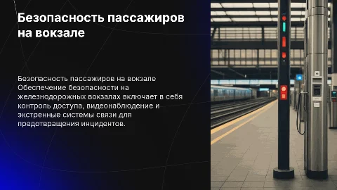 Организация безопасности пассажиров на железнодорожном вокзале