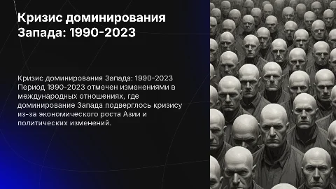 Международные отношения 1990-2023: Кризис доминирования Запада