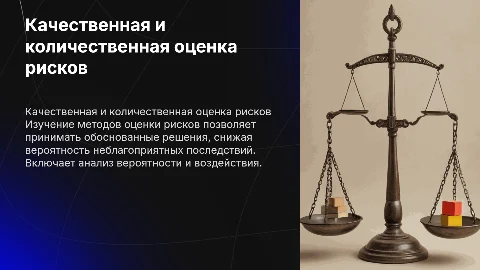 качественная и количественная оценки рисков