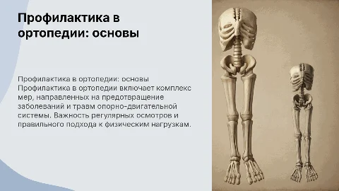 профилактика в ортопедии
