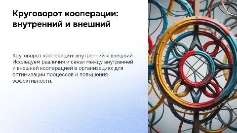 Разделение круговорота внутренней и внешней кооперации