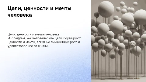Цели, ценности и мечты человека