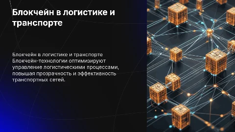 Применение блокчейн-технологии в логистике и транспорте