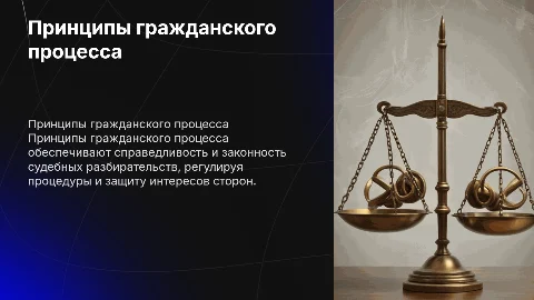 Правовая характеристика принципов гражданского процесса