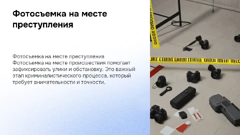 Задачи фотосъемки на месте происшествия криминалистика