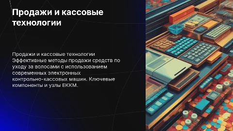 Технология продажи средств по уходу за волосами и кассовые машины